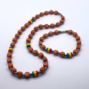 African necklace and bracelet.